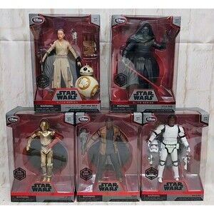 LOT 5 Disney Store Star Wars Elite Series Die Cast 7" Action Figure Gift Set New